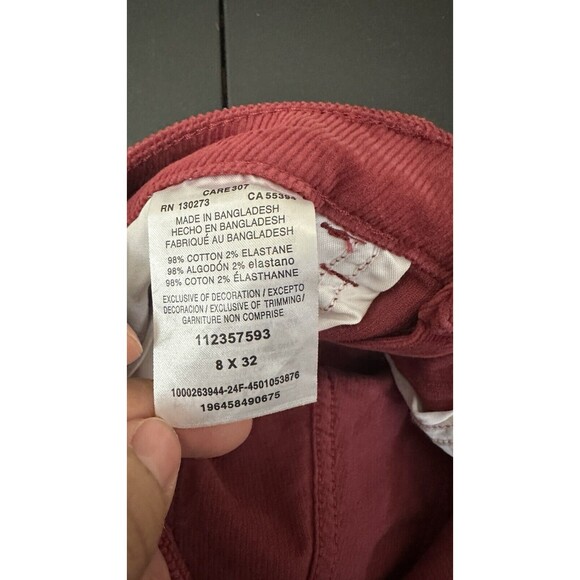 Wrangler Womens Corduroy Pants Size 8 Brick Red High Rise Bold Boot Cut - Picture 7 of 8